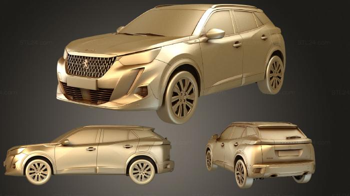 Автомобили и транспорт (Peugeot 2008 2020, CARS_3012) 3D модель для ЧПУ станка